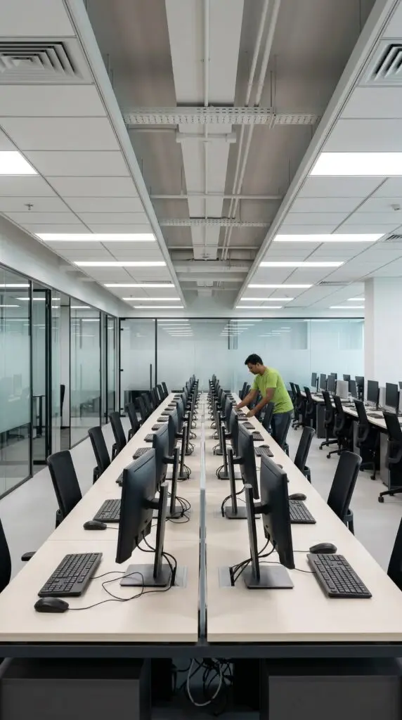 professional office setup after relocation